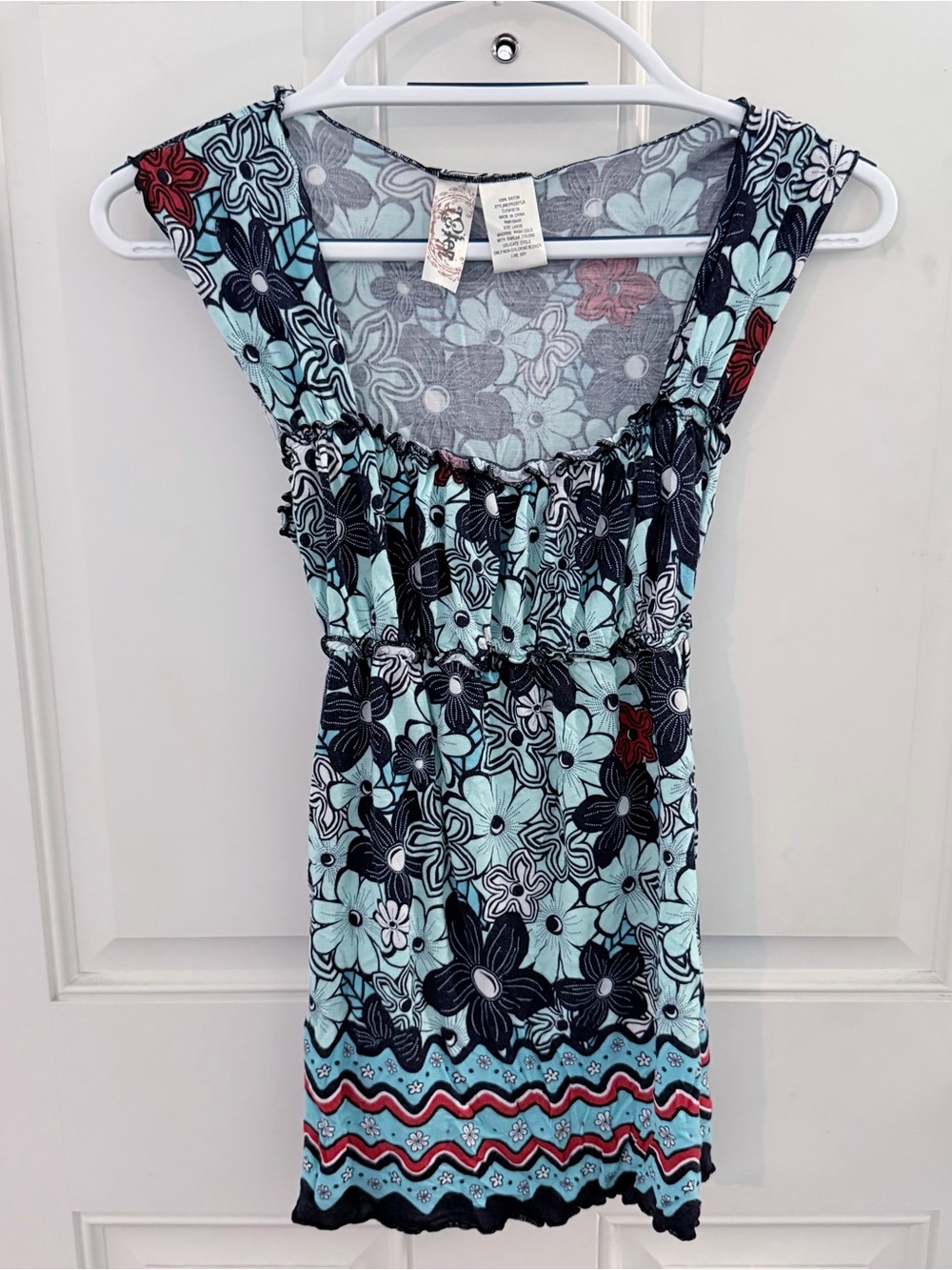 L8teR Vintage Blouse L | Floral Milkmaid Y2K Tie Back